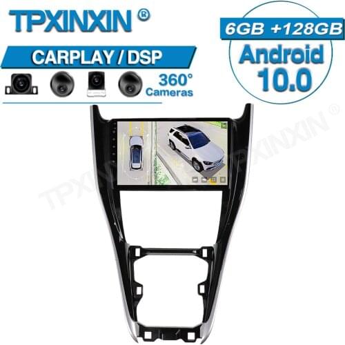 6+128G Android 10 For Toyota Harrier 2010-2017 360 HD Auto Surround View Camera Car Multimedia Player Stereo Radio GPS Navigtion
