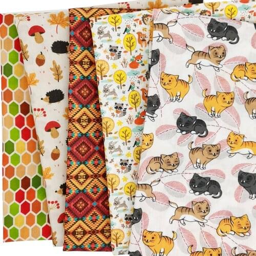 20x33cm 8pcsAniaml Patchwork Print Polyester Cotton Material Fabric For Tissue Sewing Quilting Needlework DIY Handmade,8Yc15162