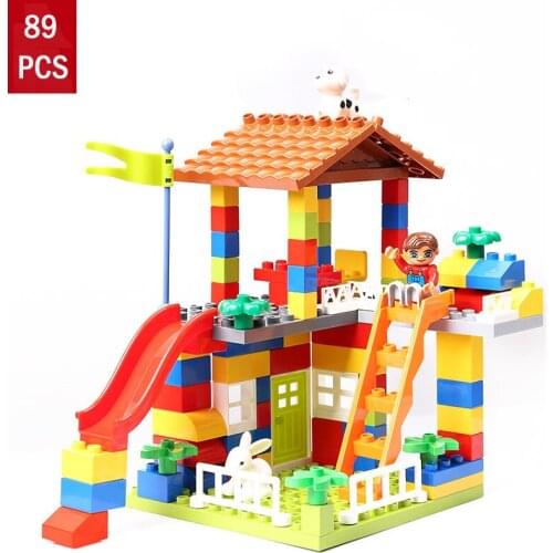 89pcs Large particle building blocks children toys Early education toys plastic DIY toys for children Christmas Gifts brinquedos