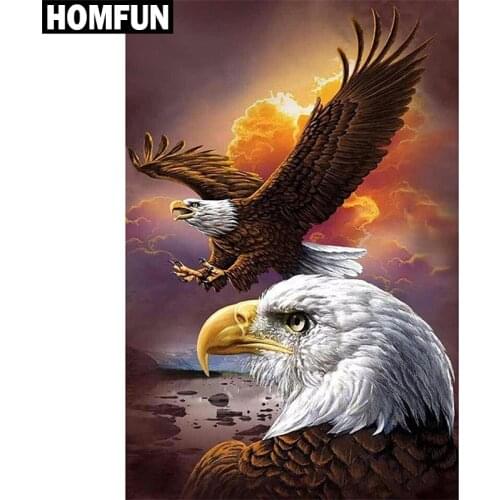 HOMFUN Full Square/Round Drill 5D DIY Diamond Painting "American eagle" Embroidery Cross Stitch 5D Home Decor Gift A03805