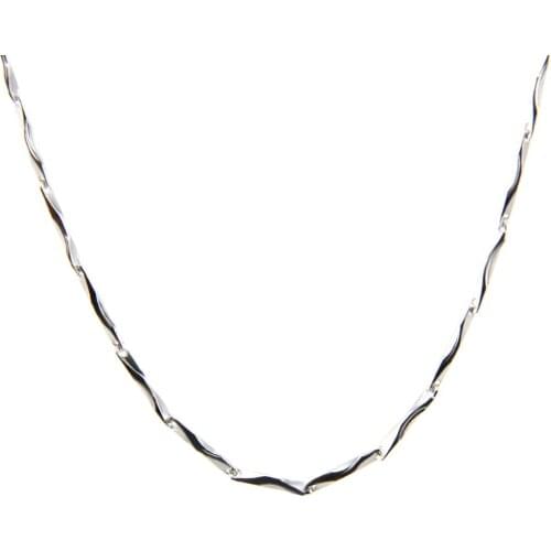 CLUCI 3pcs 16" 18" 925 Sterling silver women chain fashion jewelry Ingot Chains for women/men pendant necklace making SN028SB-1