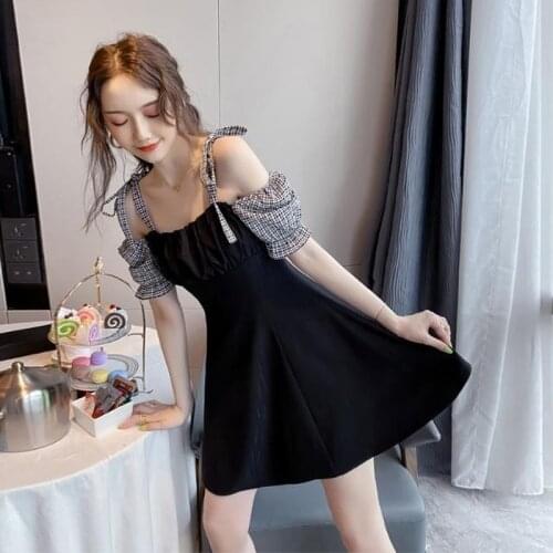 Black Suspender Skirt Female Summer 2021 New Sexy Strapless Waist Slimming Dress Skirt Long Dress Female Summer Dress
