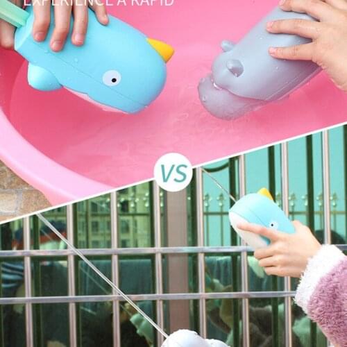 Childrens Drawing Water Spray Gun Toy Cartoon Little Whale Hippo Baby Bath Swimming Pool Beach Water Toy Interactive Toys