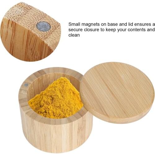 Environmentally‑Friendly Seasoning Jar Carbonized Bamboo Salt Jar Kitchen Supplies Kitchen Tools Gadgets