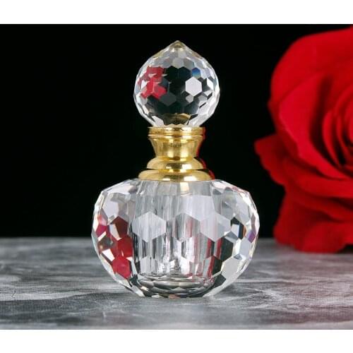 K9 High Quality Crystal Perfume Bottle Empty Refillable 1ML Crystal Glass Essential Oil Bottle Travelling Gift Wedding Favors