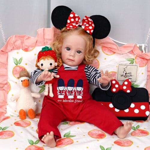 ADFO 17 Inches Maggi Bebe Reborn Dolls LoL Realistic Soft Vinyl Silicone Dolls For Girls Handmade Xmas Gifts