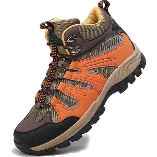 2021 Men Boots New Mens Ankle Boot Tactical Military Waterproof Leather Mesh Boots Work Shoes Outdoor Motocycle Boots Big Size