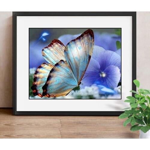 Full Square Diamond Painting Cross Stitch Butterfly 5D DIY Rhinestone Mosaic Flower Diamond Embroidery Sale Home Decor