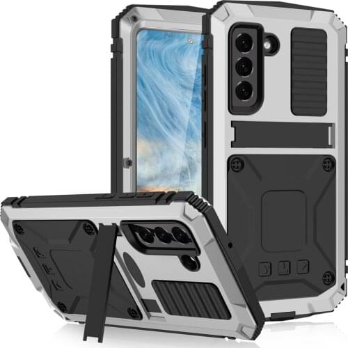 Heavy Duty Shockproof Fundas Metal Stand Cover Coque For Samsung Galaxy S21 Fe S21fe 6.41 Inch Case Tpu Silicone Shell