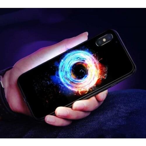 Shockproof Light Glow Bumper Cover For iPhone 11 12 Pro XS Max Mini XR X 6 6S 7 8 Plus SE 2020 Glass TPU Full Protector Case