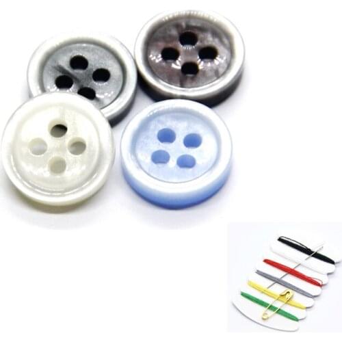 4 Holes 9-11mm Round Shirt Buttons For Clothing Kids Baby Cute Wear Apparel Decor Needlework Handmade DIY Accessories Wholesale