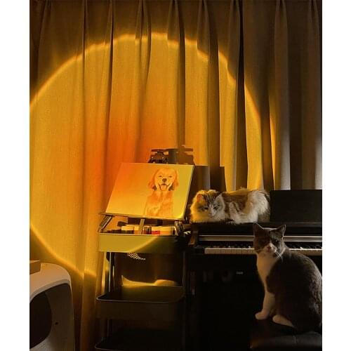 The sun never sets rainbow projection lamp usb power supply LED night light photography background home bedroom decoration