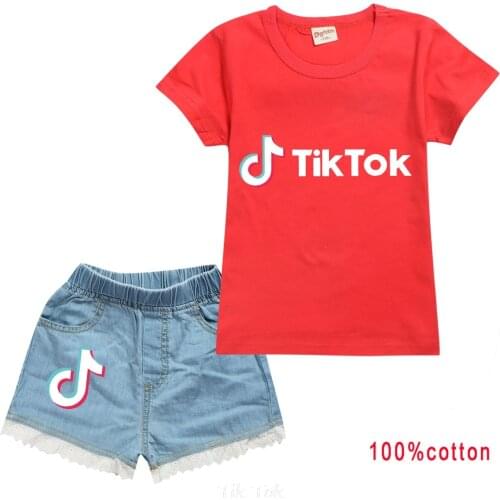 Tik Tok Summer Baby Tracksuit Kids Clothing Sets Baby Boys T-Shirt Fashion Sports Suits tshirts+Pants 2 Pcs Cotton Clothes