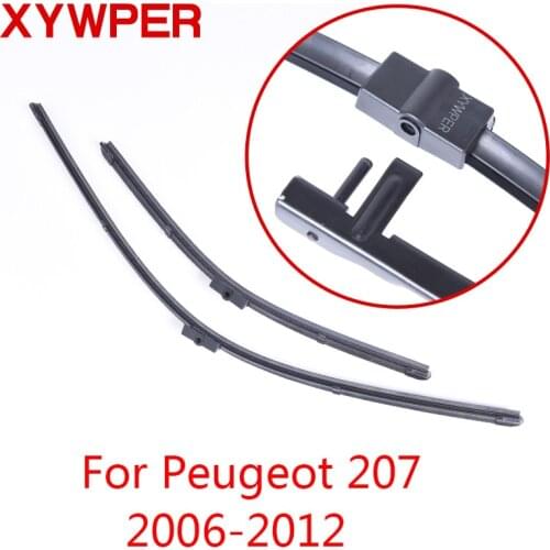 XYWPER Wiper Blades for Peugeot 207 2006 2007 2008 2009 2010 2011 2012 Car Accessories Soft Rubber windscreen wipers