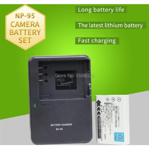 1PCS NP-95 NP95 Battery + 1PCS BC-95 Charger for Fujifilm X30 X100 X100S X100T X-S1 FinePix F30 F31 fd F31fd FinePix Real 3D W1