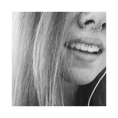 10PCS Womens Mens Nose Septum Rings Ball Head Horseshoe Piercing Lip Nipple Eyebrow Rings Hoops Cartilage Earrings Body Jewelry