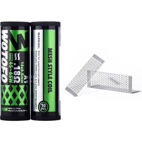 10pcs Original Wotofo A1 Mesh Style Coil 0.18ohm A1 Mesh Coils 16mm*6.8mm for wotofo Profile 1.5 RDA RTA Tank Accessory