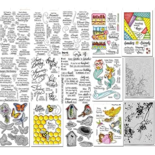 2021 NEW transparent Clear Silicone Stamp/Seal for DIY scrapbooking/photo album Decorative clear stamp sheets B0863