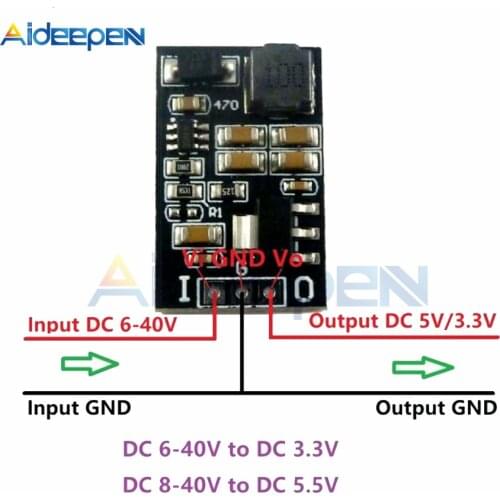 2x 5W DC 6-40V to 3.3V 5V Low Noise 2 in 1 LDO Linear Regulators & DC-DC Buck Converter Module replace AMS1117 LM317 7805
