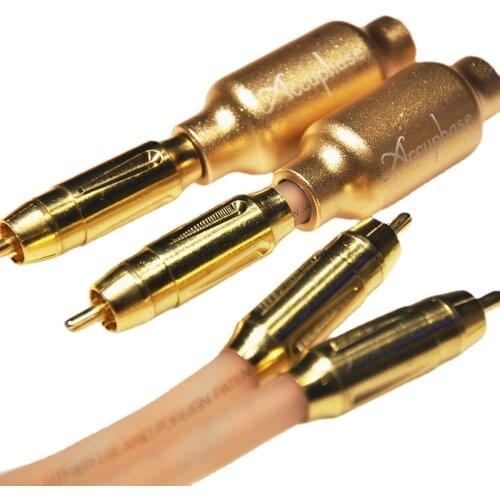 Audiophile Silver Plated Audio Cable Pure Copper RCA Plug