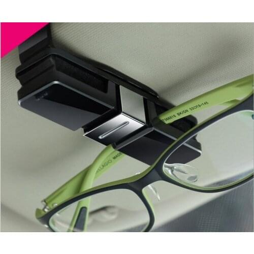 1Pcs Car Accessory Sun Visor Sunglass Eyeglasses Glasses Card Pen Abs Portable Clip Ticket Holder Stand