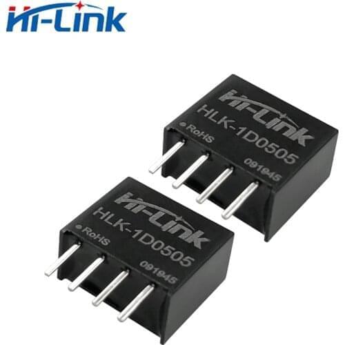 Free shipping 10 pcs/lot HLK-1D0505 5V 1W 200mA DC to DC 80% transfer 4:1 wide voltage input power supply modules