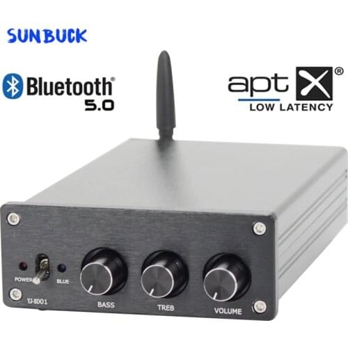 Sunbuck 48V Power Supply 2.1 300W Bluetooth 5.0 APTX HIFI TPA3255 digital Power Amplifier sound TPA3255 Power Amplifier Audio