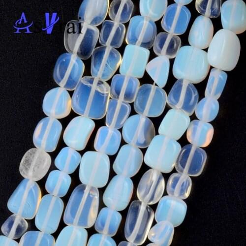 Natural Stone Irregular Opal Stone Beads For Jewelry Making 8mm-10mm Spacer Loose Beads Diy Bracelets Jewellery Strand 15inches