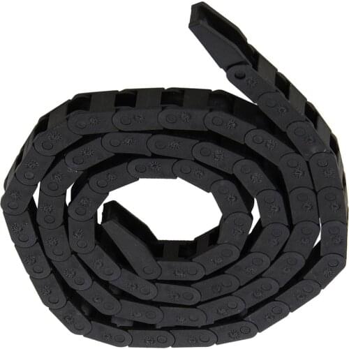 1X Wire Cable Carrier Chain Black CNC Machine Tool 7x7mm Engineering Plastic Nylon Drag Chain Nested Electrical Machines