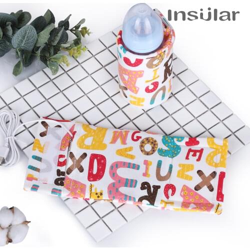 New USB Portable Baby Bottle Warmer Travel Cup Feeding Bottle Bag Milk Infant Storage Cover Insulation Thermostat Warmer Heater