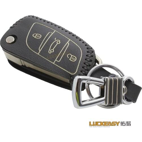 Key cover for citroen c4l 2013 2014 C5 2013 DS 6 2014-2016 Genuine Leather Car Key bag/case remote key cover key2a