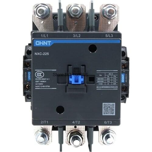 CHNT NXC-225 AC contactor 225A AC 24V 36V 48V 110V 127V 220V 380V 415V Kunlun Series CHINT
