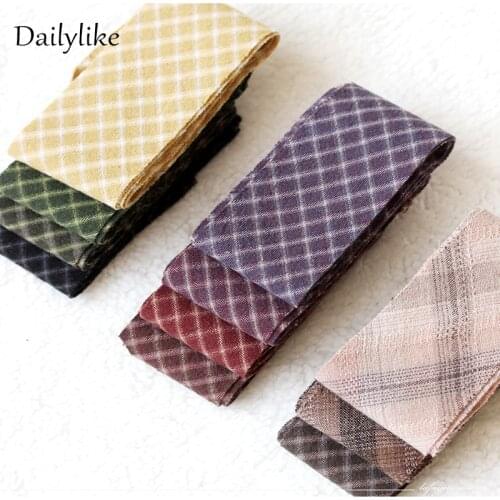 Dailylike Cotton Ribbons Cotton Strips Fabric Ribbon Patchwork Textile for Wrapping Fabric Edges Sewing Fabric DIY Gift Wrapping