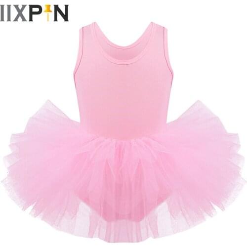Kids Girls Ballet Tutu Dress Sleeveless Camisole Gauzy Dress Tutu for Ballet Dance Gymnastics Wedding Birthday Party Tutu Ballet