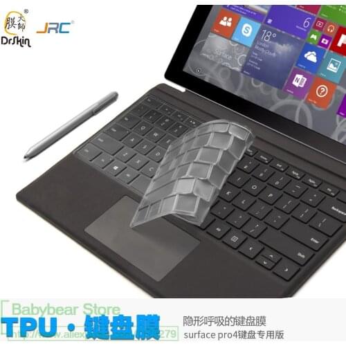 For Microsoft Surface Pro 3 4 Pro3 Pro4 12.3'' 13.5'' Transparent Clear Ulrta Slim Us Layout Tpu Keyboard Cover Skin