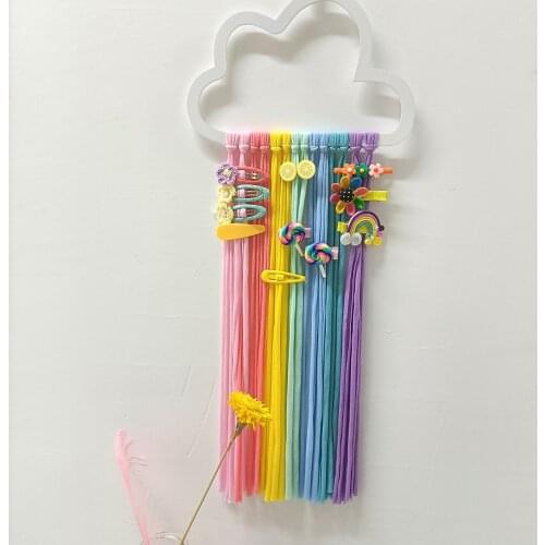 Ins Smiling Face Cloud Rainbow Pendant Home Decoration Childrens Room Bedroom Bed Curtain Decoration Wall Hanging Art Sticker