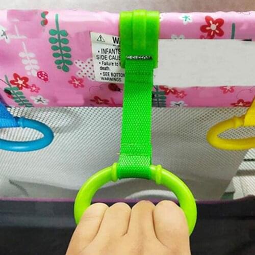 Crib Pull Ring Ergonomic Design Comfortable Grip Plastic Walking Assisted Baby Cot Rings Assistant Tool Toddlers Accessories