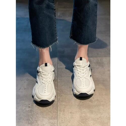 Summer Sneakers Women Vulcanize Shoes Chunky Sneakers Reflective Platform Shoes Woman Basket Femme Dad Shoes Tenis Feminino