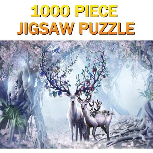 Moose House Puzzle 1000 Piece Paper Puzzle Adult Children Educational toys Game Home Decoration Gifts 14.9 x 10.2inch kids toys
