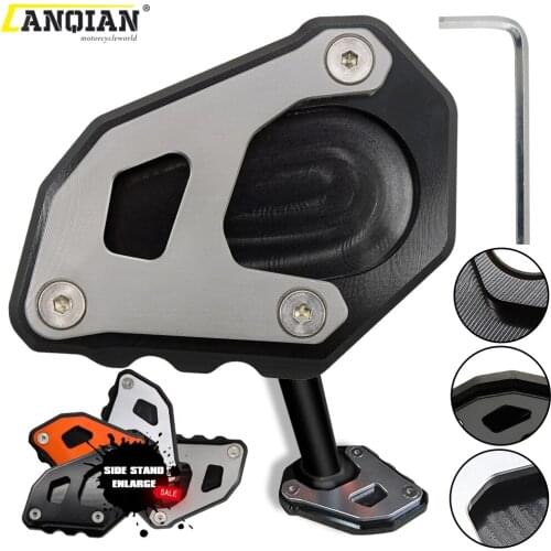 Motorcycle CNC Aluminum For 390 Adventure ADV. 2020 2021 Side Stand Enlarge Kickstand Sidestand Extension Plate Pad Accessories