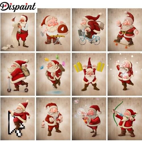 Dispaint Diamond Embroidery DIY Diamond Painting Cross Stitch Kit "Santa Claus scenery" 5D Needlework Diamond Home Decoration