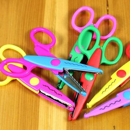 6 Pairs Children Kids Scissors DIY Cute Decor Photo Props for Scrapbook Photos Frame Decor Photo Album