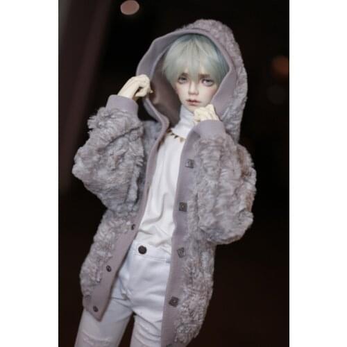 BJD doll clothing is suitable for 1/3 1/4 size MSD Rich milk coffee mottled Woolen hoodie cardigan doll accessories (hair sheddi