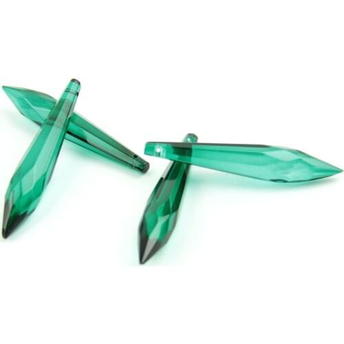 38MM/63MM/76MM K9 Crystal Chandelier Pendants Prisms Cut&Faceted Glass U-Icicle Drops For Cake Topper Decoration