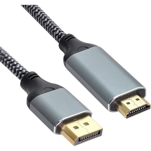 DisplayPort 1.4 Source to HDMI 2.0 Display 8K UHD 4K DP to HDMI Male Monitor Cable Connector 1.8m 6ft