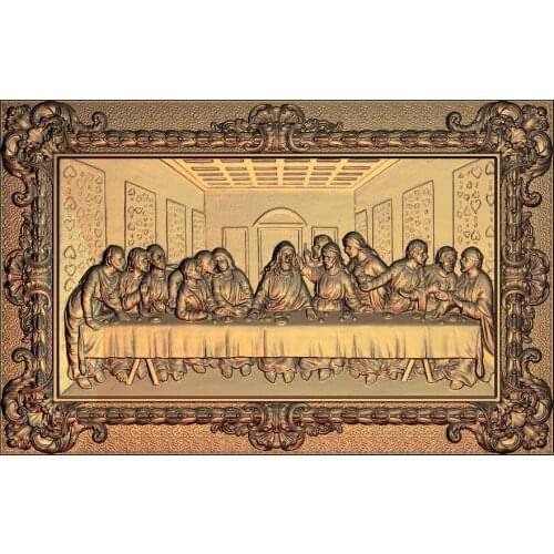 The Last Supper Christianity Jesus 3d STL models used for cnc artcam 3d relief model M47