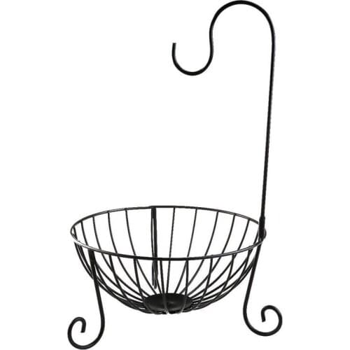 Practical Tableware Metal Fruit Basket Detachable Banana Hanger Storage Holder Hook