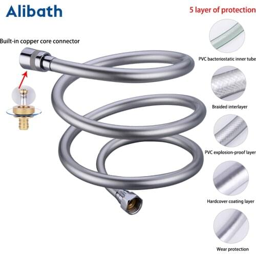 PVC High Pressure Smooth Shower Hose Thickening Anti-Winding Shower Hose For Bath Shower Head Water Heater Parts 1.5m/2m