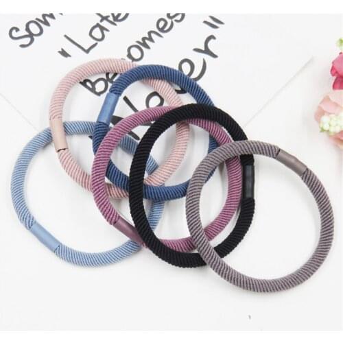 1PCS Simple 6 Colors Elastic Hair Bands For Girls Bohemian Headband Scrunchy Korean Bow Kids Hair Accessories For Women NEW
