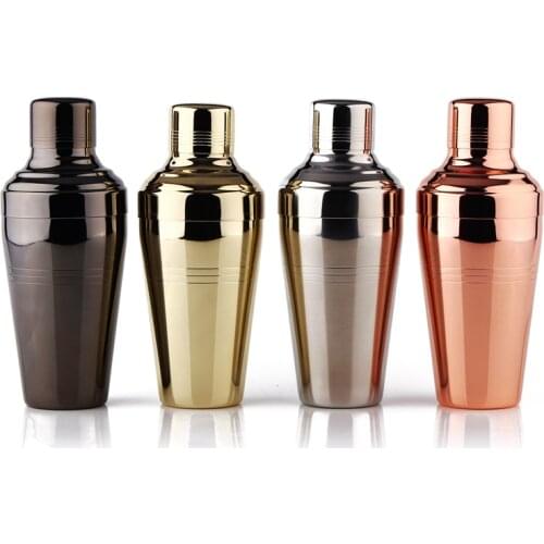 Premium Baron 510 Cobbler, Cocktail Shaker in Copper / Gold / Black / Mirror Finish 18-8 Stainless Steel Bar tools / Barware